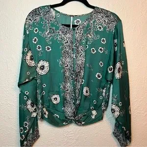 Free People Tops Free People Scarf Silk Crop Top Poshmark